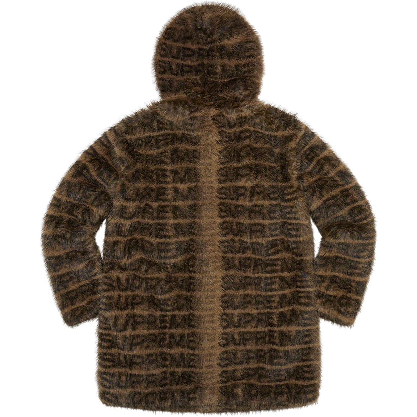 Faux Fur Hooded Coat view 12